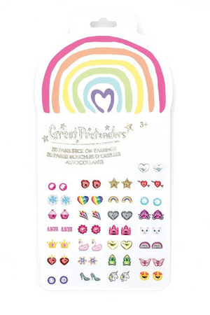 Great Pretenders Rainbow Love Sticker Earrings