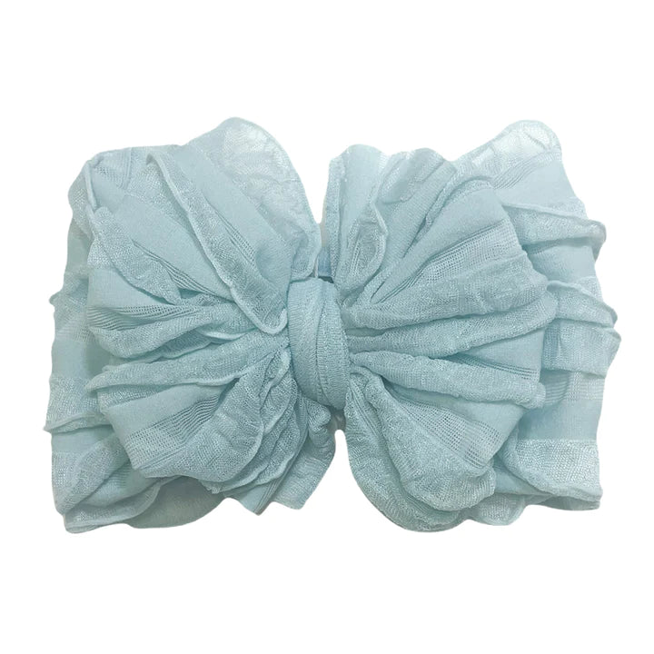 Ruffle Headband - Baby Blue