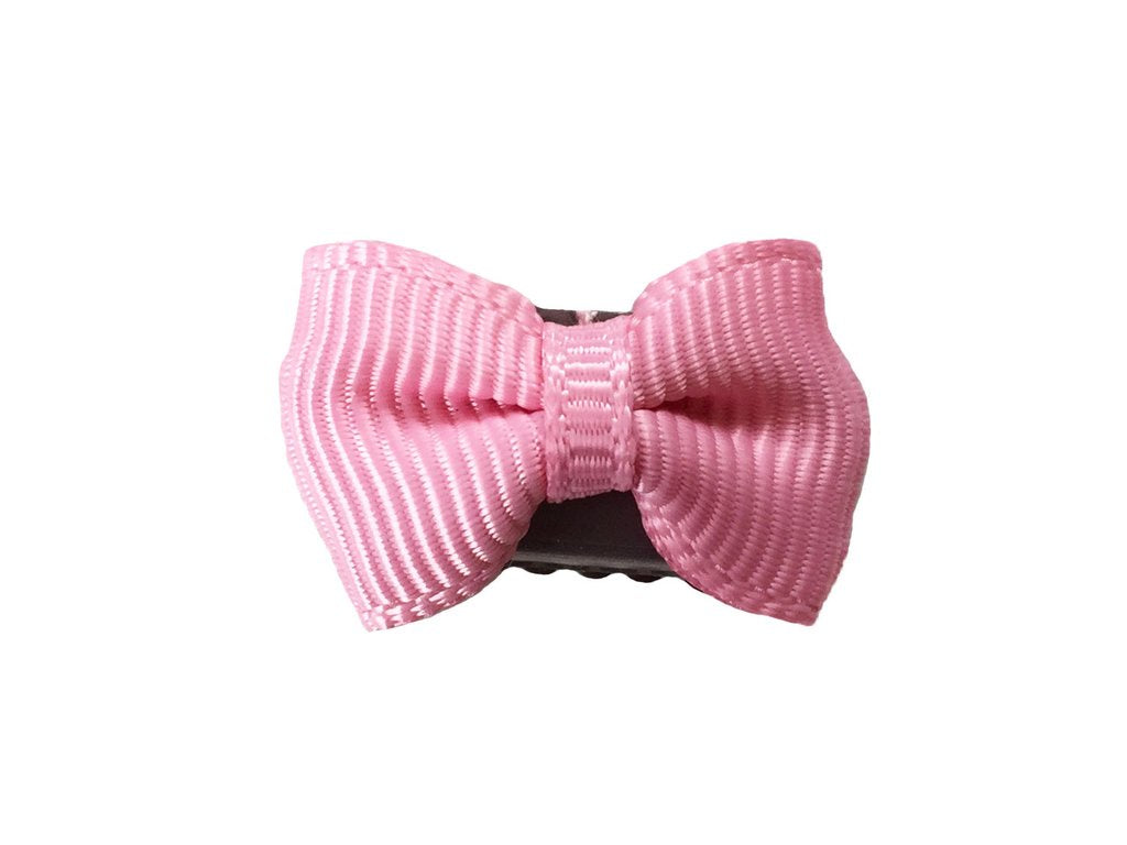 Baby Wisp Mini Latch Wisp Clip - Tiny Tuxedo Bow / Warm Blush