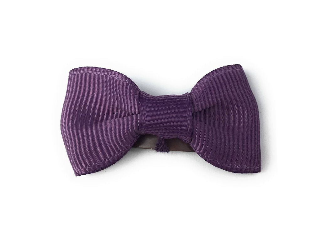 Baby Wisp Mini Latch Wisp Clip - Charlotte Bow / Midnight Mauve