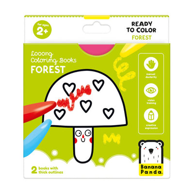 Banana Panda Looong Coloring Book - Ready To Color / Forest