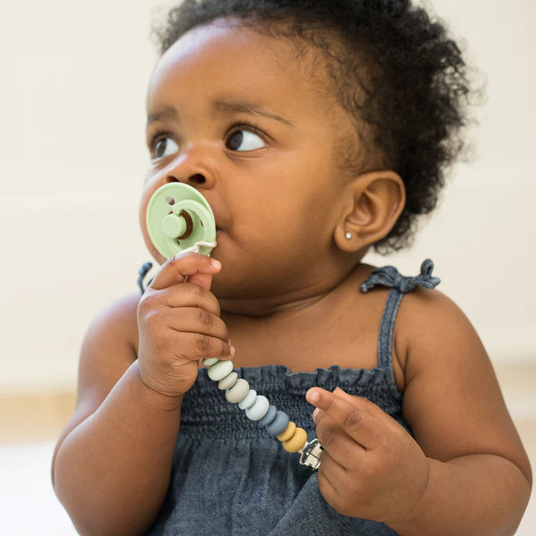 Bella Tunno Silicone Pacifier Clip / Soft Neutrals Multi