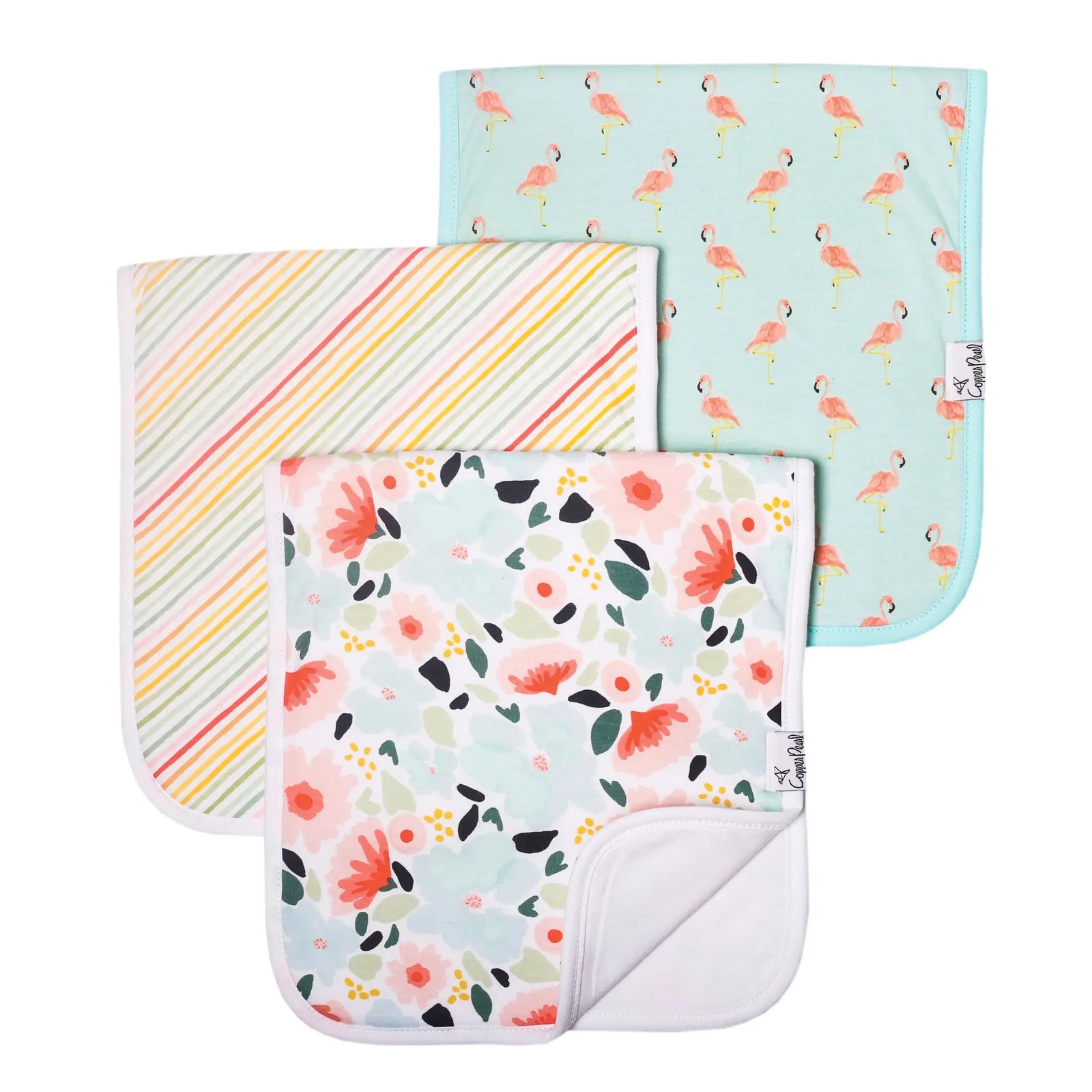 Copper Pearl Premium Burp Cloth Set / Leilani