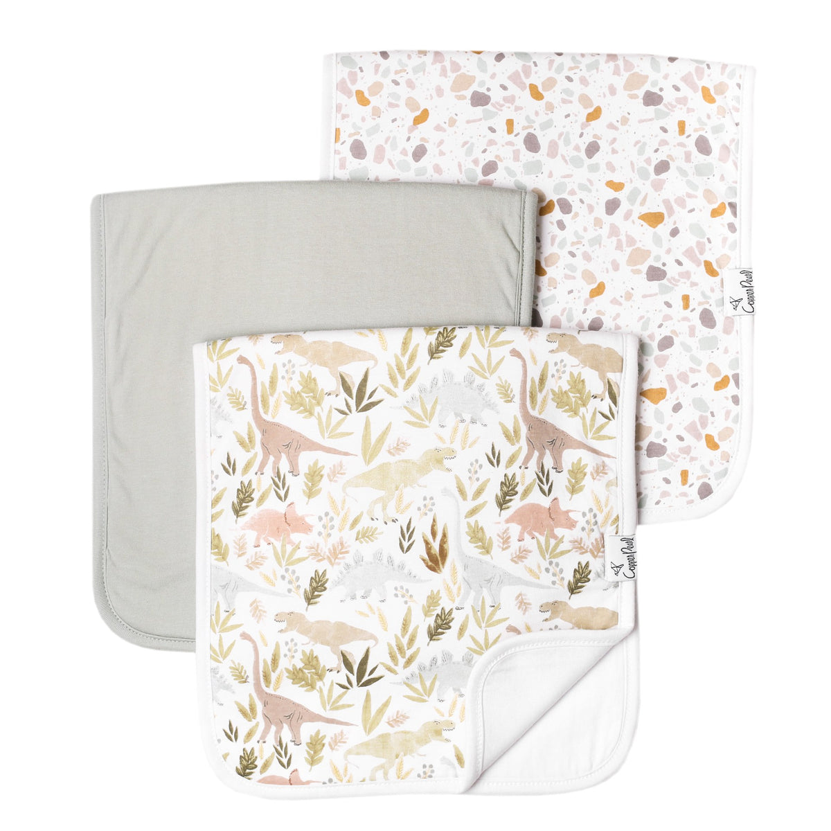 Copper Pearl Premium Burp Cloth Set / Rex