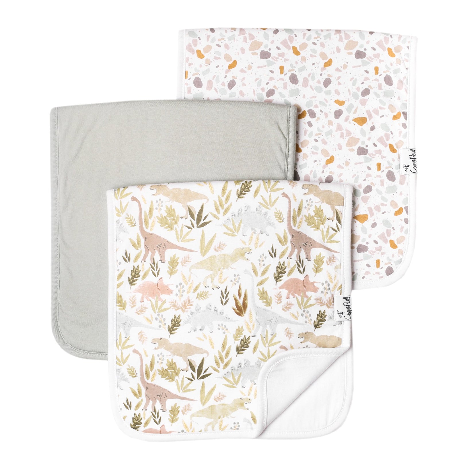 Copper Pearl Premium Burp Cloth Set / Rex