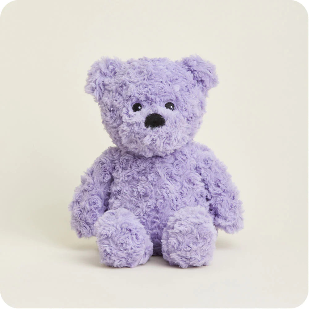 Warmies Cozy Plush Purple Curly Bear