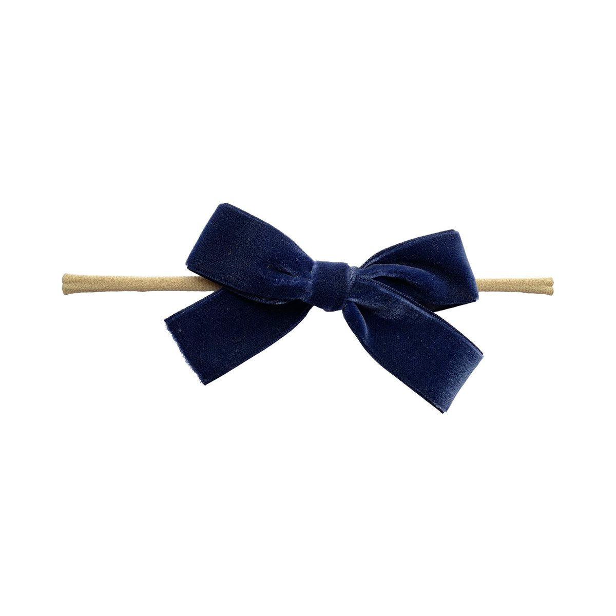 Baby Wisp Velvet Bow Headband / Navy