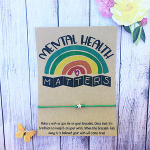 Wishlets Wish Bracelet / Mental Health Matters Rainbow
