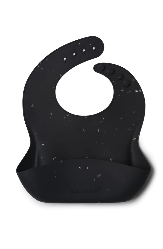Loulou Lollipop Silicone Bib / Confetti Charcoal
