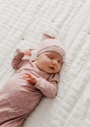 Copper Pearl Top Knot Hat / Maeve