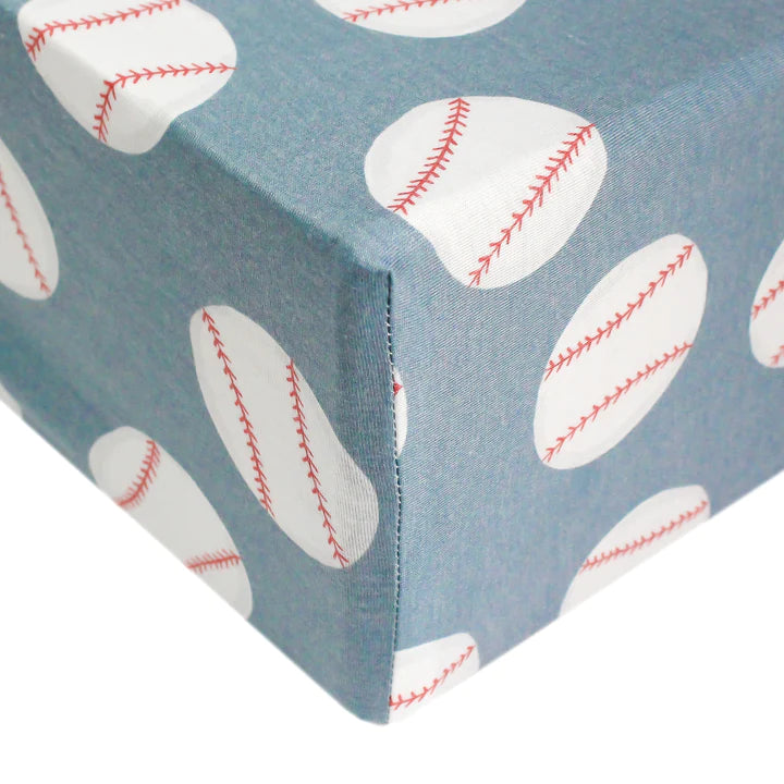 Copper Pearl Premium Knit Fitted Crib Sheet / Slugger