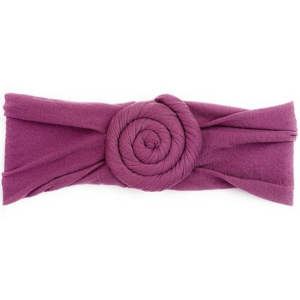 Baby Wisp Nylon Roll Headband / Midnight Mauve