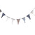 Multi Color Cotton Knit Flag Garland with Pom Poms / 104"
