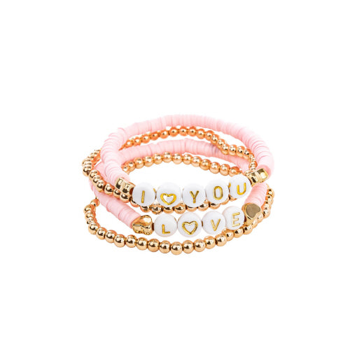 Pink Love Bracelet Set