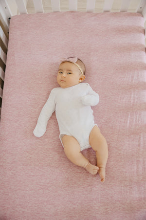 Copper Pearl Premium Knit Fitted Crib Sheet / Maeve