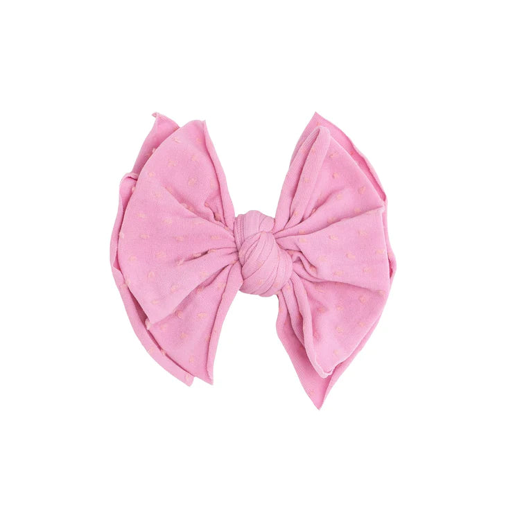 Baby Bling SHAB-BOW-LOUS Clip / Frosting with Pink Dot