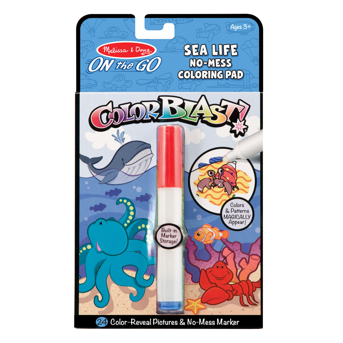 Melissa & Dough On the Go ColorBlast No-Mess Coloring Pad / Sea Life
