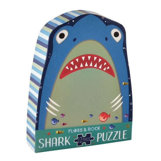 Floss & Rock Shaped Jigsaw Shark Puzzle - 12 Piece