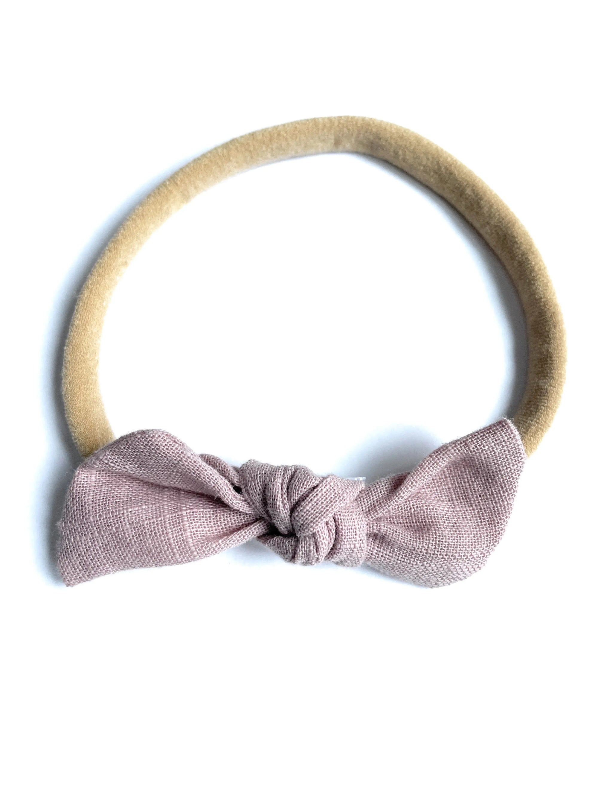 Baby Wisp Megan Tie Knot Headband / Mauve