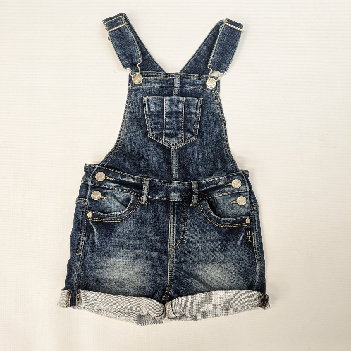 Silver Jeans Co. Girls Denim Overall Shorts / Nisha - 4T