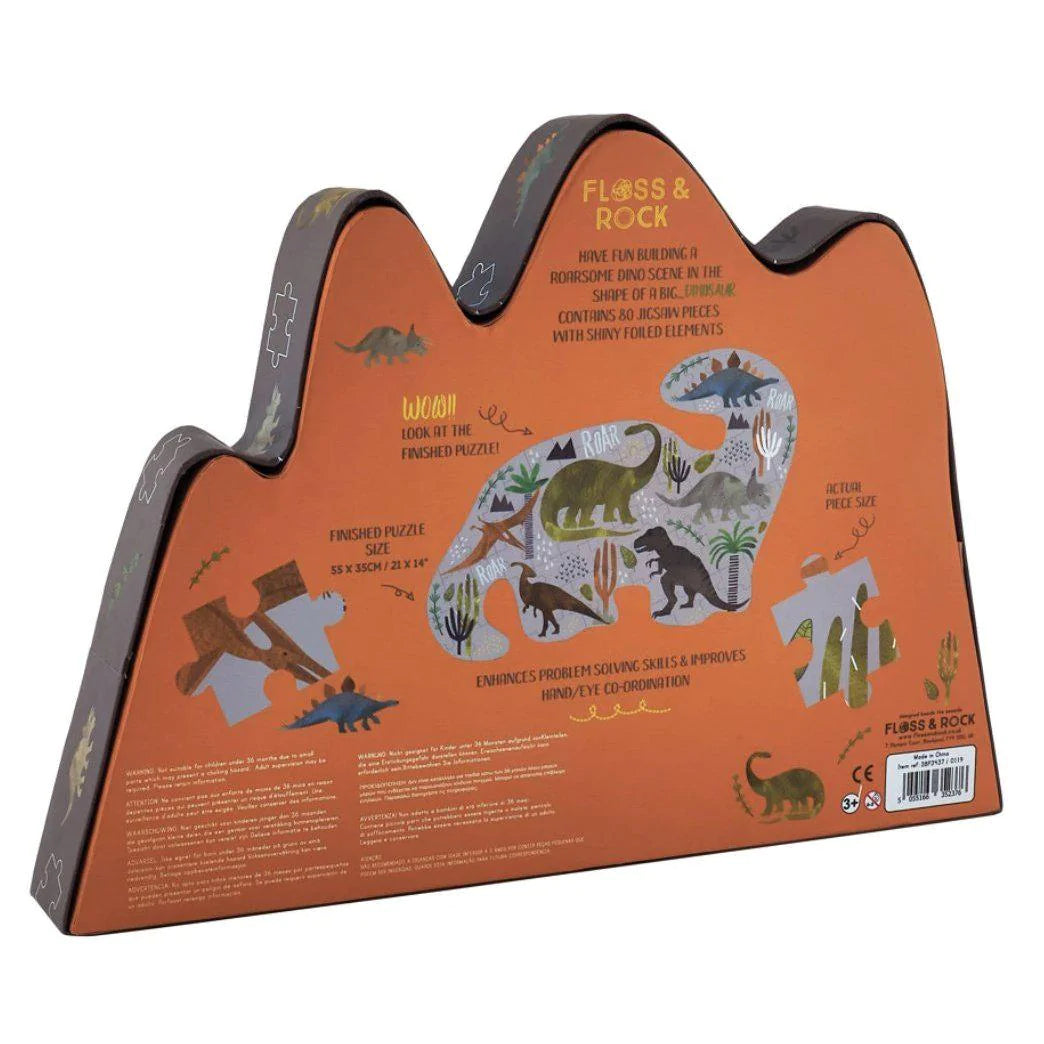 Floss & Rock Dinosaur Jigsaw Puzzle - 80 Piece - Suite Child