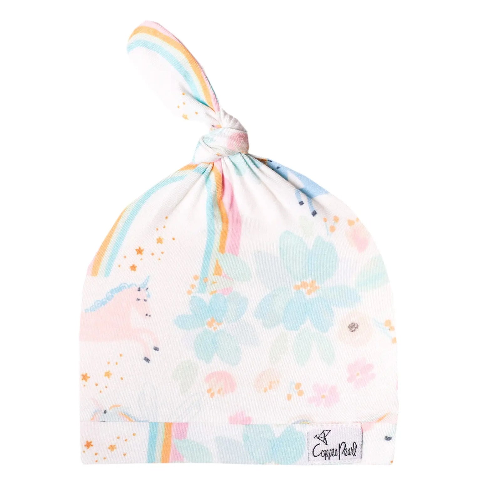 Copper Pearl Top Knot Hat / Whimsy