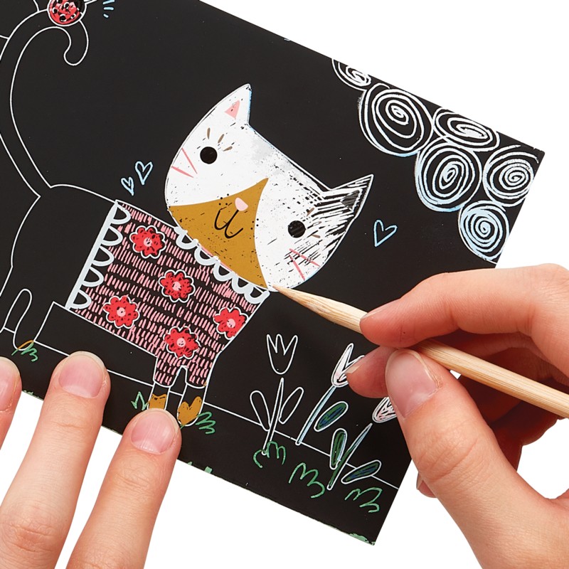 Ooly Mini Scratch & Scribble Art Kit / Cutie Cats