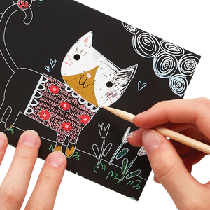Ooly Mini Scratch & Scribble Art Kit / Cutie Cats