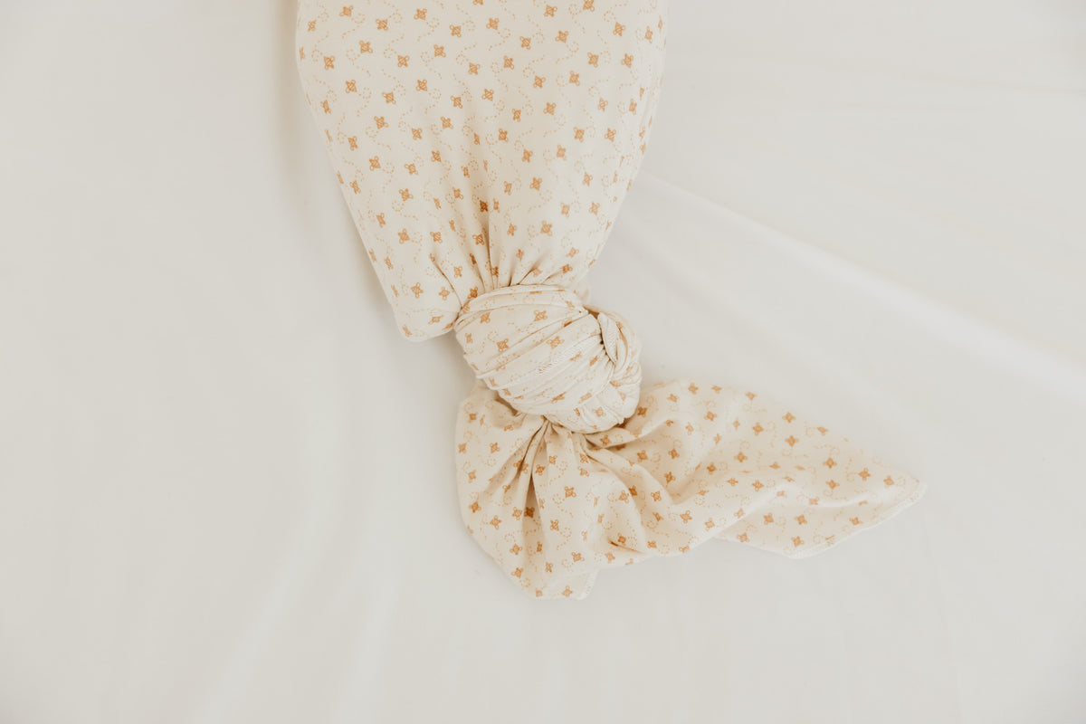 Copper Pearl Knit Swaddle Blanket / Hunnie