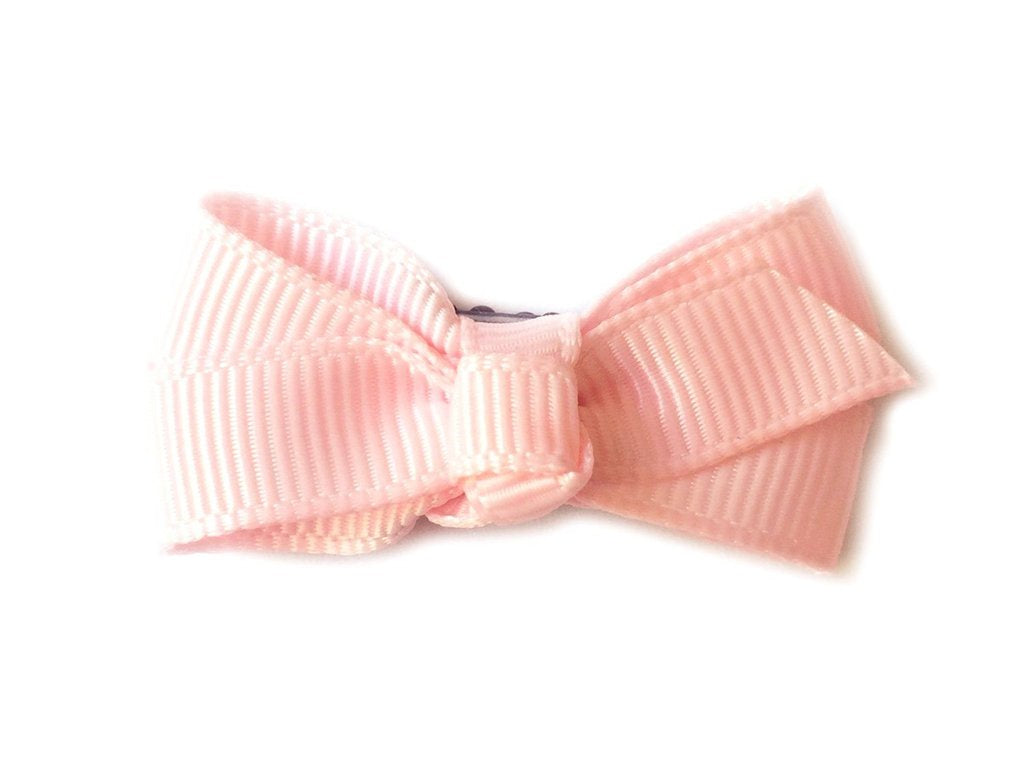 Baby Wisp Mini Latch Chelsea Grosgrain Bow / Light Pink