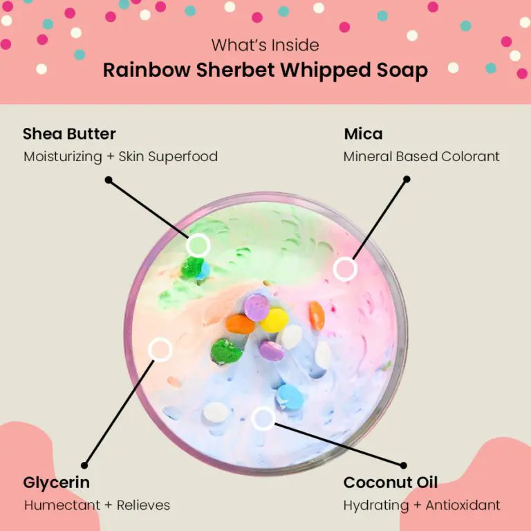 Zoey Koko 4oz Whipped Soap - Rainbow Sherbet