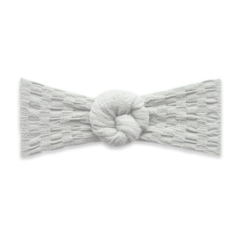 Baby Bling Waffle Bun Headband / Dove Grey