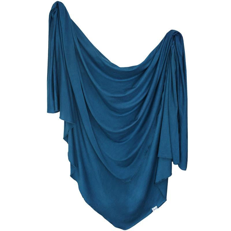 Copper Pearl Knit Swaddle Blanket / River