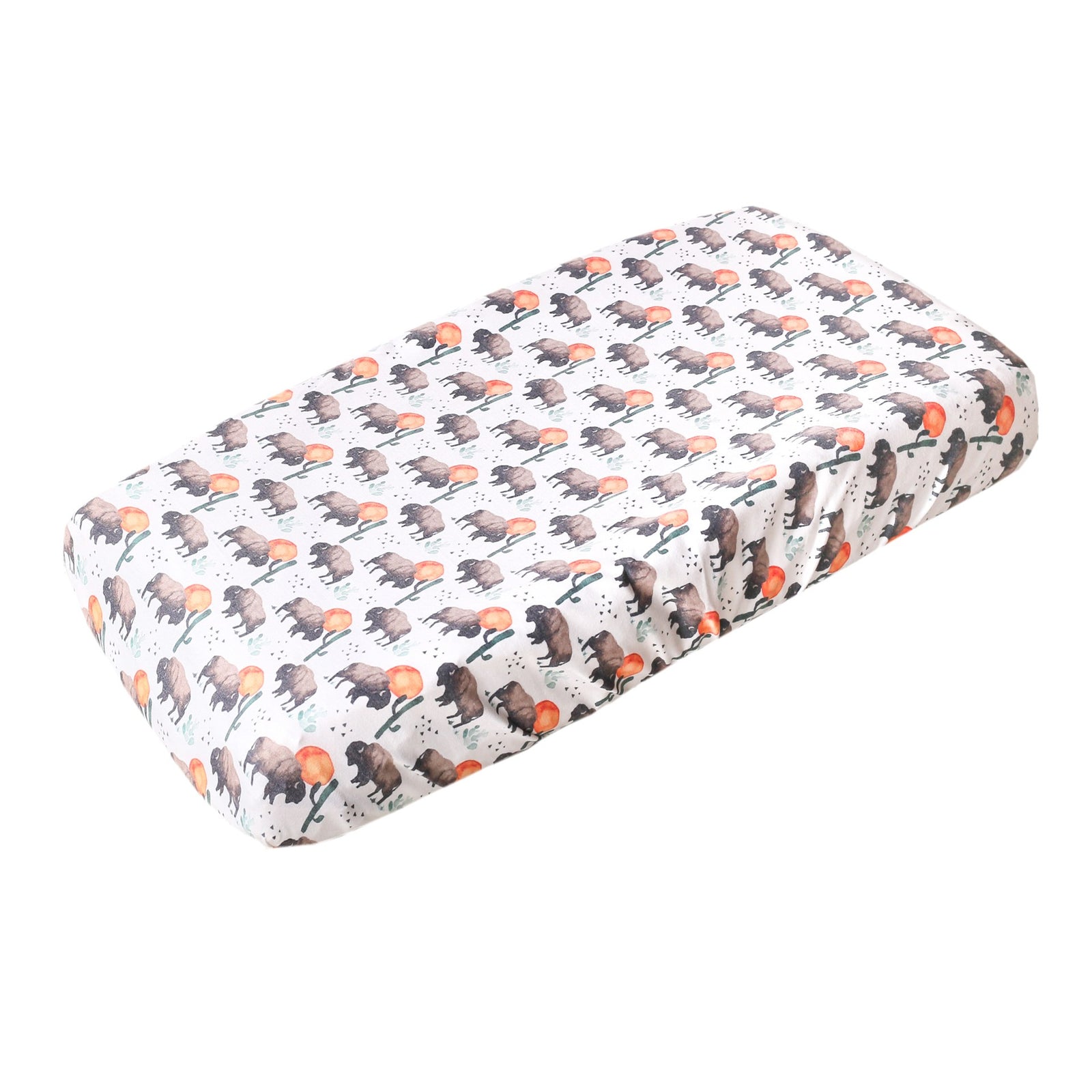 Copper Pearl Premium Knit Diaper Changing Pad Cover / Bison