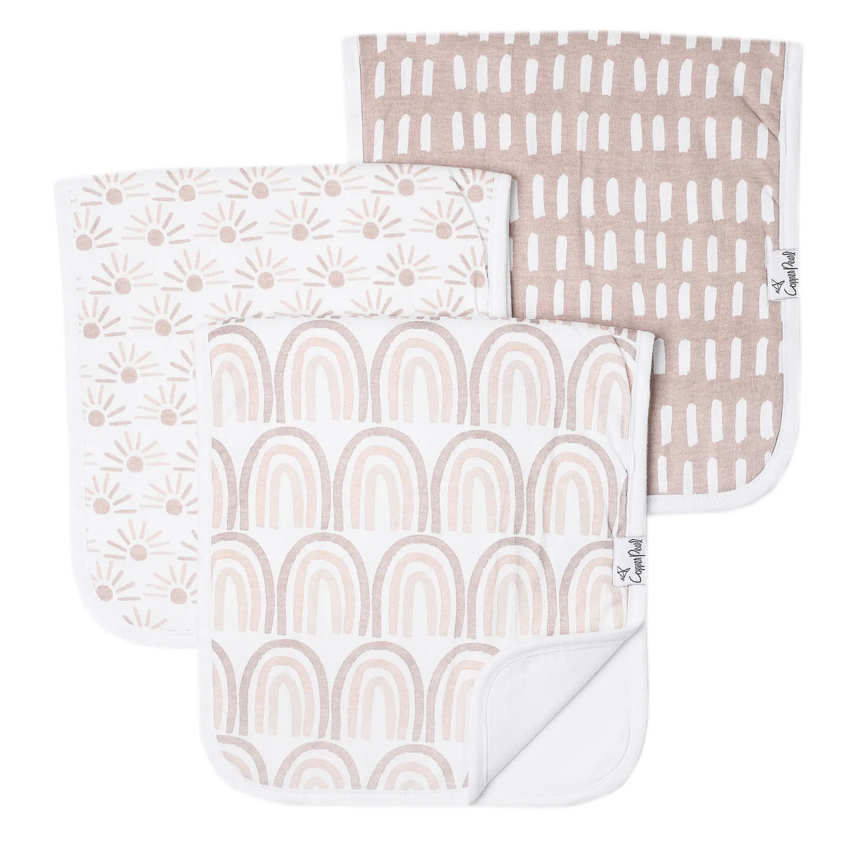 Copper Pearl Premium Burp Cloth Set / Bliss