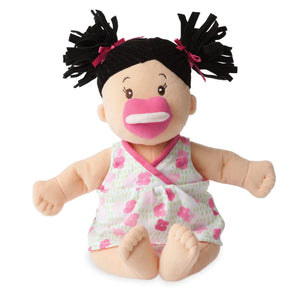 Baby Stella Peach Doll with Black Pigtails