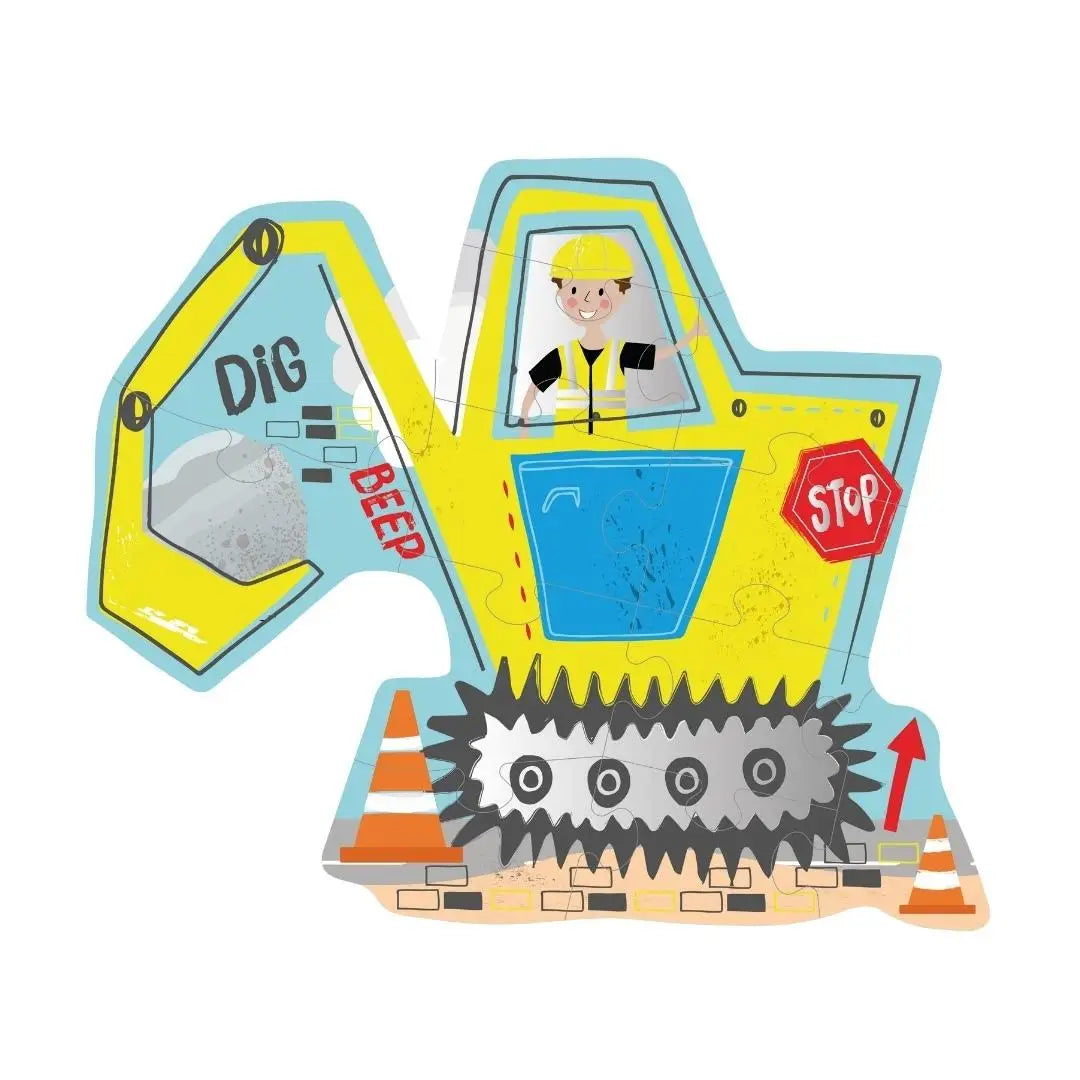 Digger Shaped Jigsaw Puzzle - 12PC
