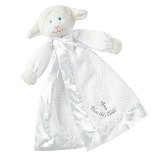 Mary Meyer Christening/Baptismal Lamb Lovey Blanket / 14"***