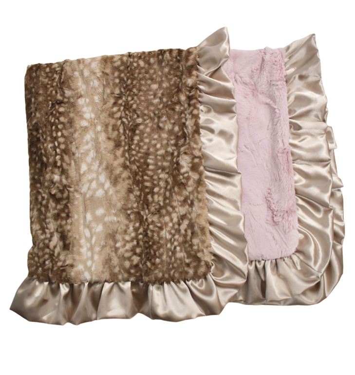 Rockin' Royalty Receiving Blanket / Dusty Pink Fawn