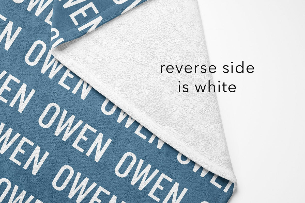Plush Minky Fleece Personalized Blanket | Repeating Name