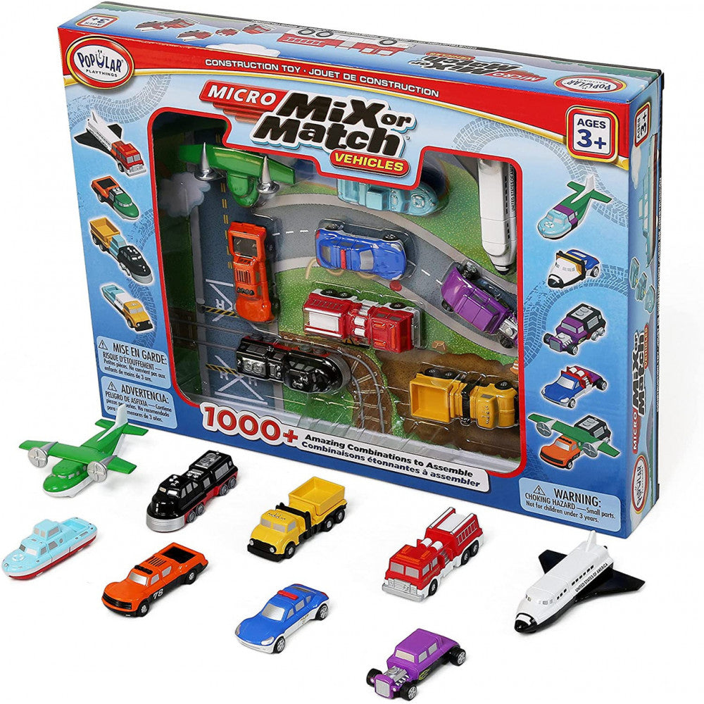 Popular Play Things Micro Magnetic Mix or Match / Vehicles