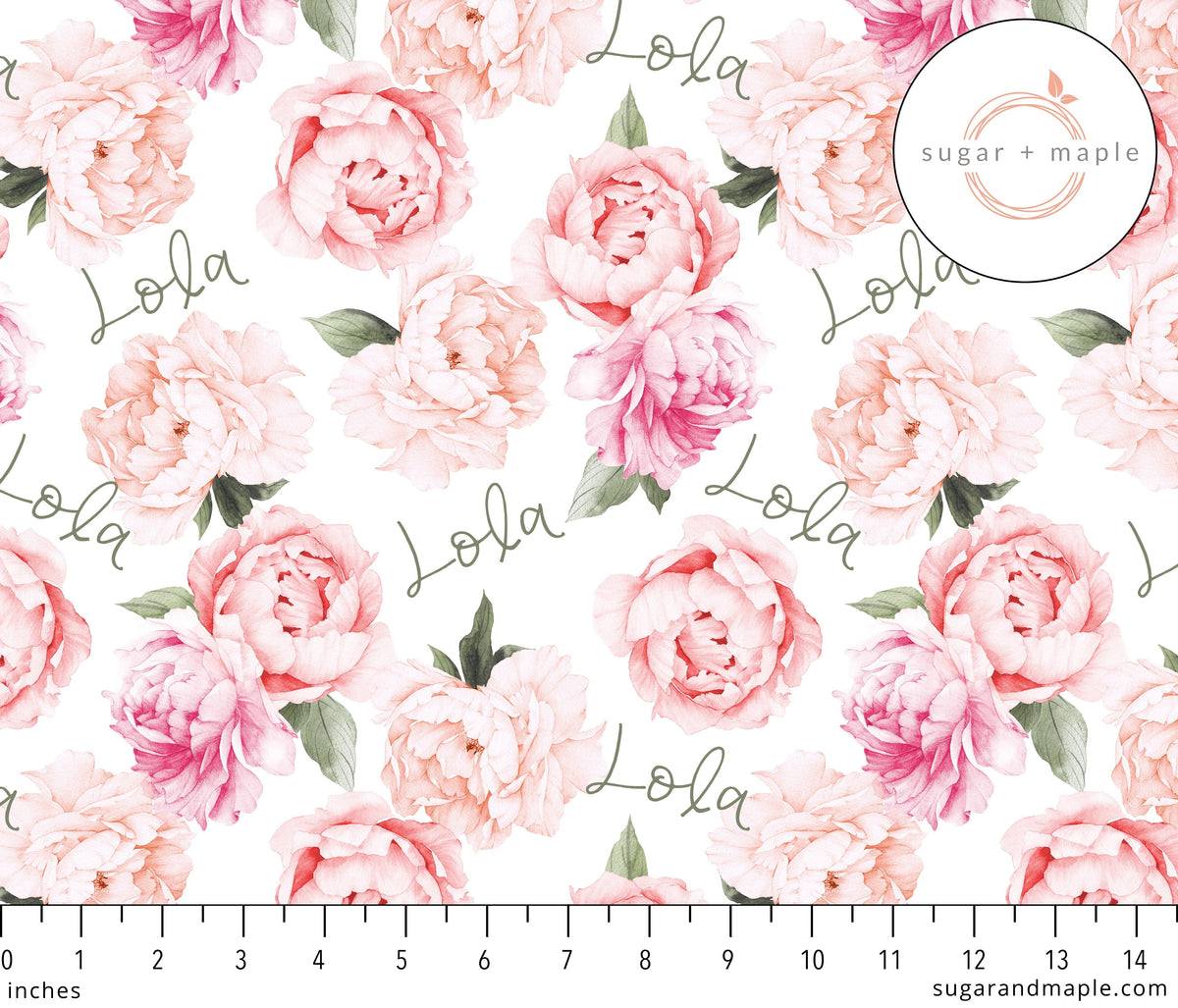 Personalized Stretchy Blanket | Peonies