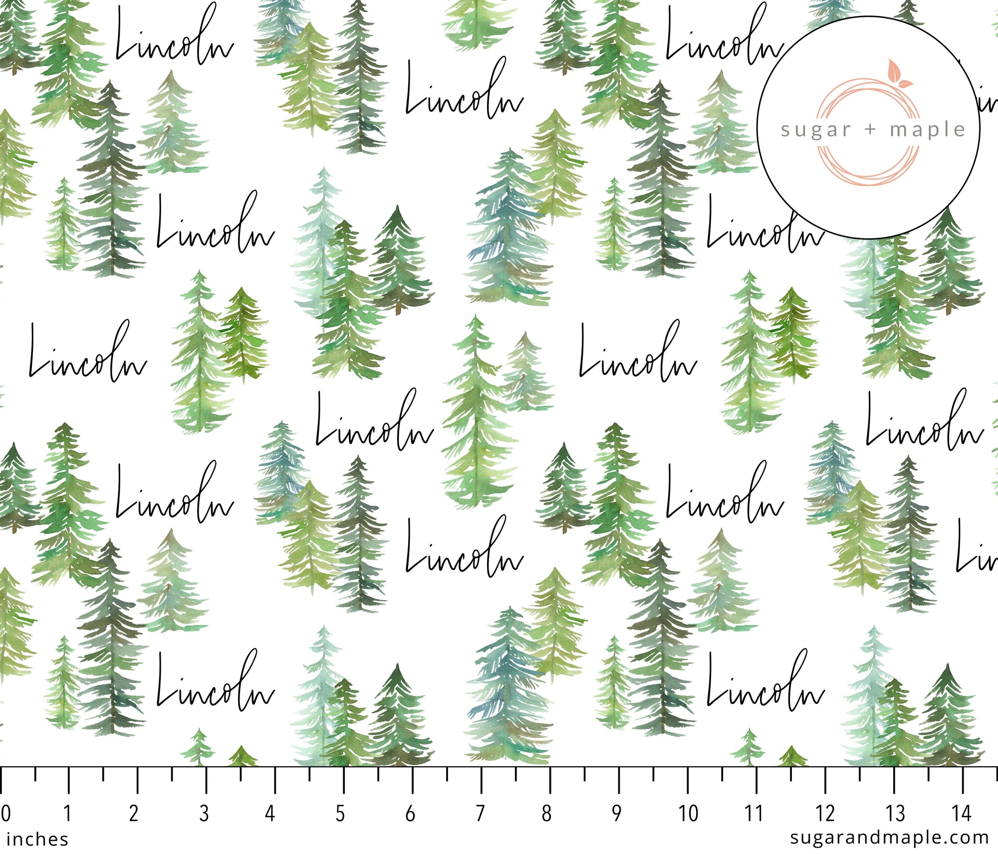 Plush Minky Fleece Personalized Blanket | Pine Tree