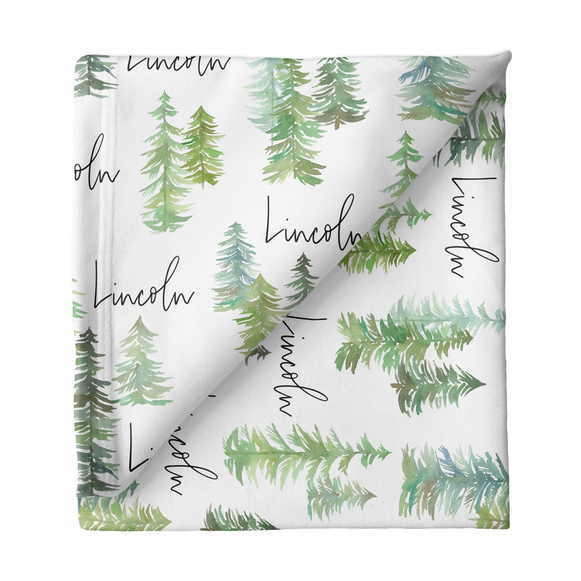 Sugar + Maple Personalized Stretchy Blanket | Pine Tree