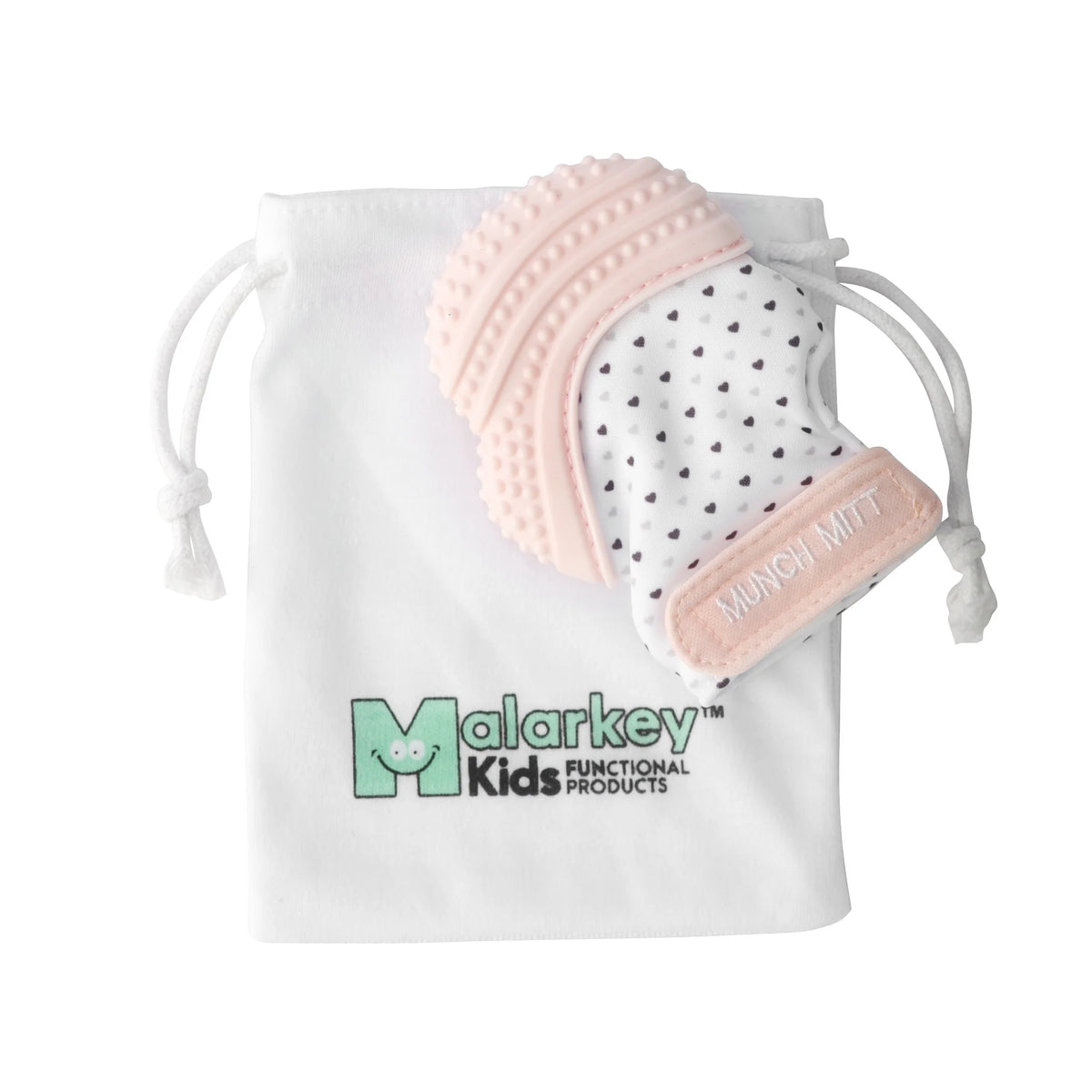 Munch Mitt / Pastel Pink Hearts***