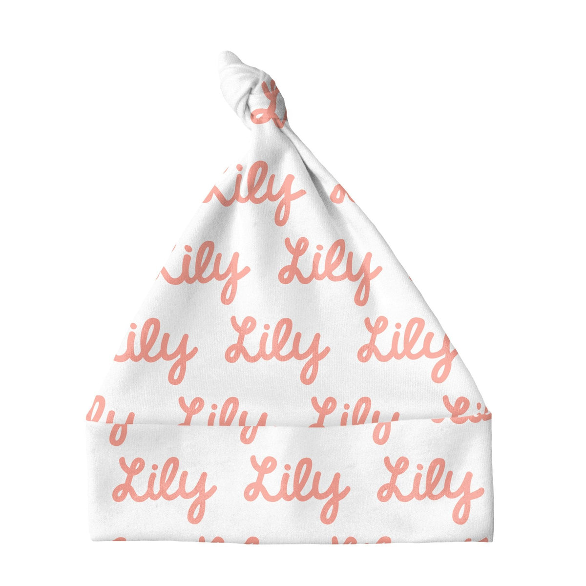 Sugar + Maple Personalized Knotted Baby Hat | Repeating Name