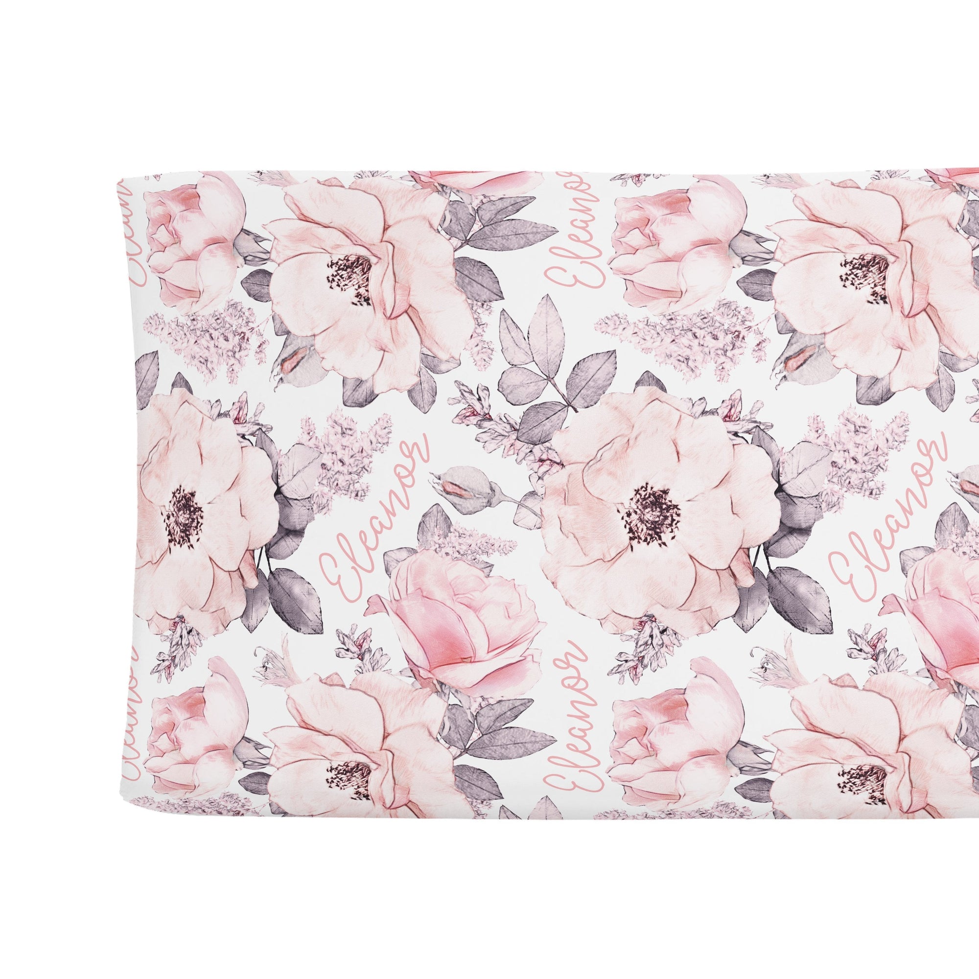 Sugar + Maple Personalized Changing Pad Cover | Wallpaper Floral